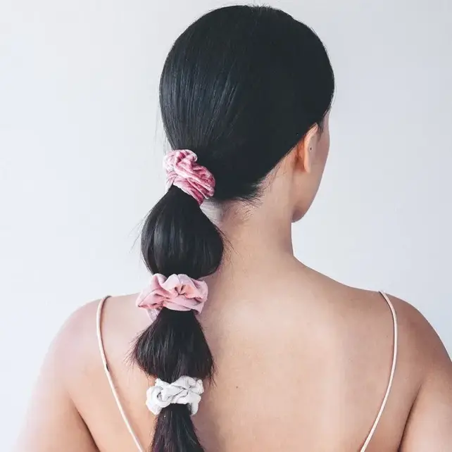 Velvet Scrunchies - Blush and Mauve Velvet Scrunchies - Blush and Mauve