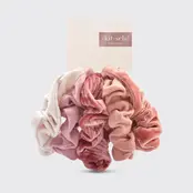 Velvet Scrunchies - Blush and Mauve Velvet Scrunchies - Blush and Mauve