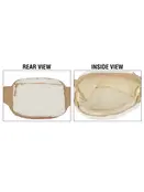 C.C Sherpa and Suede Fanny Pack - Taupe