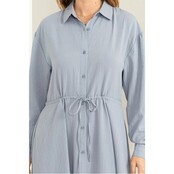 Willa Tie Waist Midi Dress - Blue