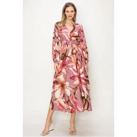 Wesley Long Sleeve Maxi Dress - Mauve