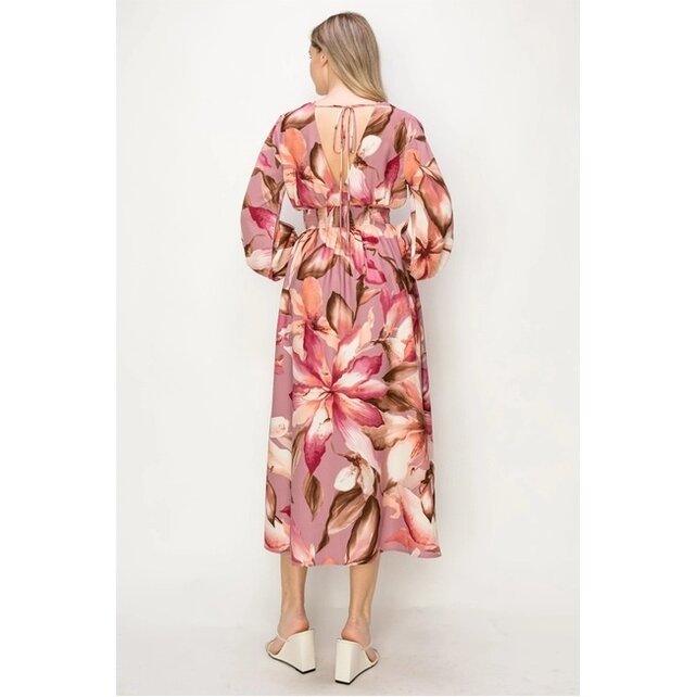 Wesley Long Sleeve Maxi Dress - Mauve