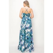 Wynn Sleeveless Maxi Wrap Dress - Blue