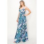 Wynn Sleeveless Maxi Wrap Dress - Blue