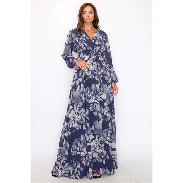 Weston Floral Maxi Dress - Blue