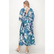 Wesley Long Sleeve Maxi Dress - Blue