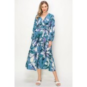Wesley Long Sleeve Maxi Dress - Blue