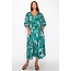 Windsor Satin 3/4 Sleeve Dress - Green