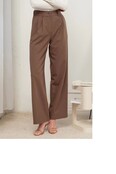 Haylen Wide Leg Dress Pant - Dark Brown Haylen Wide Leg Dress Pant - Dark Brown