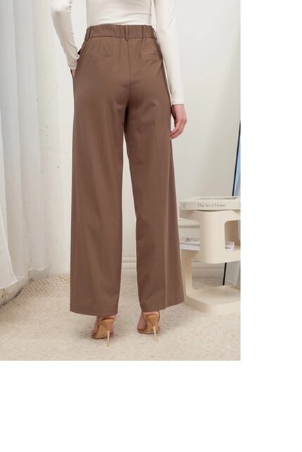 Haylen Wide Leg Dress Pant - Dark Brown Haylen Wide Leg Dress Pant - Dark Brown