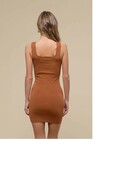 Harbor Scoop Neck Knit Dress - Copper