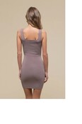 Harbor Scoop Neck Knit Dress - Mocha