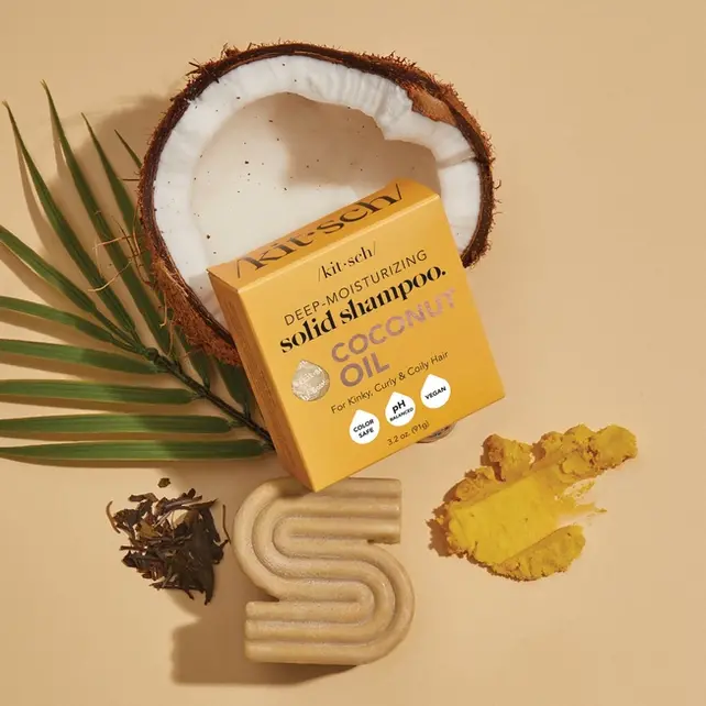 Kitsch Coconut Oil Shampoo Bar for Dry Damaged Hair