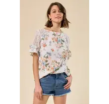 Adrian Ruffle Short Sleeve - Off White