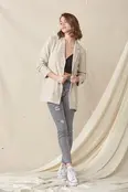 Adley Oversized Double Pocket Blazer - Natural