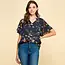 Colby Ruffled V neck Short Sleeve - Teal