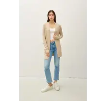 Penelope Knit Open Front Cardigan - Sand