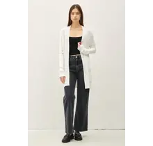 Penelope Knit Open Front Cardigan - White