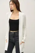 Penelope Knit Open Front Cardigan - White