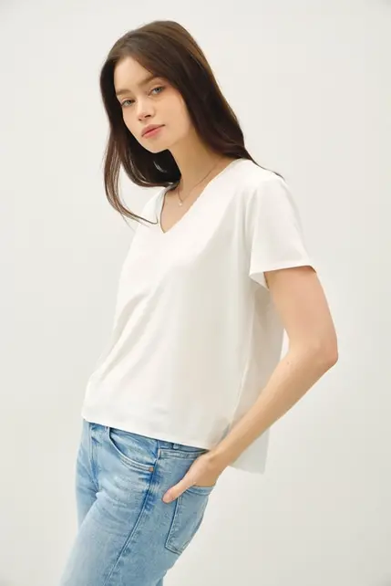 Pandora Bamboo Tee - Off White