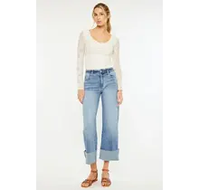 Kancan Leslie High Rise Crop Wide Leg Jeans