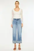 Kancan Leslie High Rise Crop Wide Leg Jeans