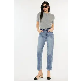 Kancan Tilda High Rise Slim Straight Leg Jeans