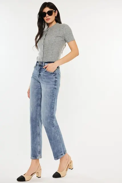 Kancan Tilda High Rise Slim Straight Leg Jeans