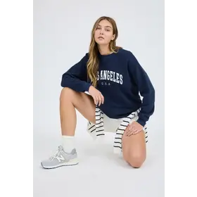 Juniper Los Angeles Print Sweater - Navy