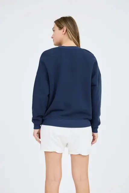 Juniper Los Angeles Print Sweater - Navy