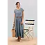 Sawyer Chambray Pleated Midi Skirt
