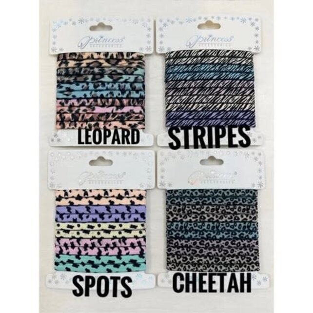 Leopard Mix Print Hair Tie Set