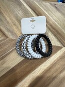 Black/ White Spiral Hair Tie