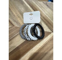 Black/ White Spiral Hair Tie