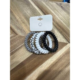 Black/ White Spiral Hair Tie