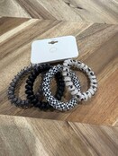 Black/ White Spiral Hair Tie