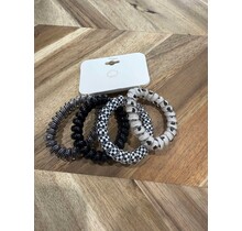 Black/ White Spiral Hair Tie