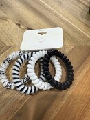 Black/ White Spiral Hair Tie