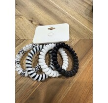 Black/ White Spiral Hair Tie