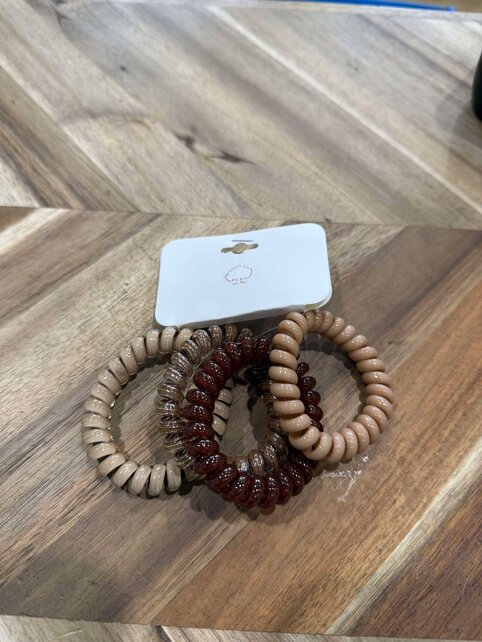 Neutral Spiral Hair Ties