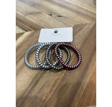 Multicolor Spiral Hair Ties