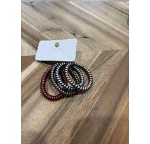 Multicolor Spiral Hair Ties