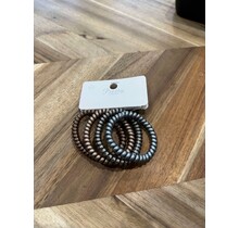 Multicolor Spiral Hair Ties