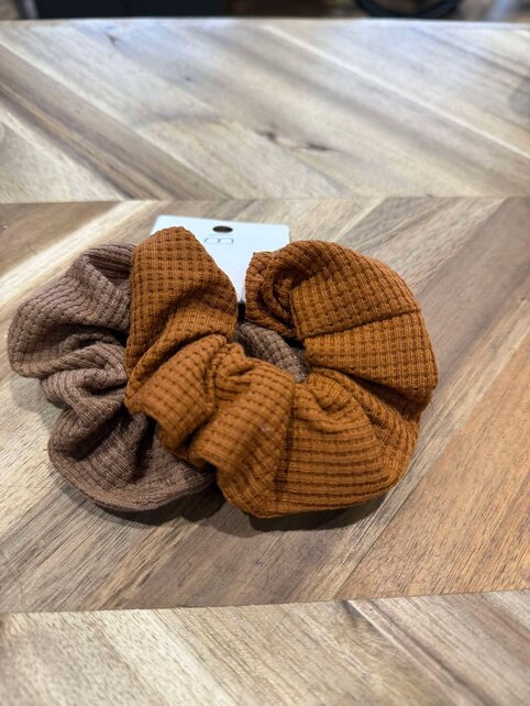 Waffle Knit Scrunchie Set
