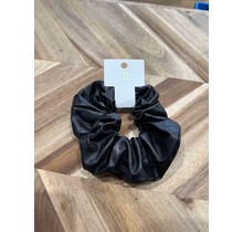 Faux Leather Scrunchie