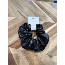 Faux Leather Scrunchie