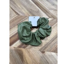 Faux Leather Scrunchie