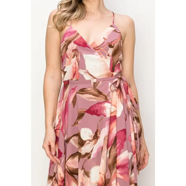 Wynn Sleeveless Maxi Wrap Dress - Mauve