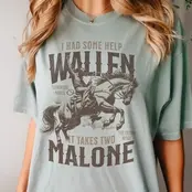 Wallen Malone Graphic Tee - Sage Wallen Malone Graphic Tee - Sage