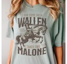 Wallen Malone Graphic Tee - Sage